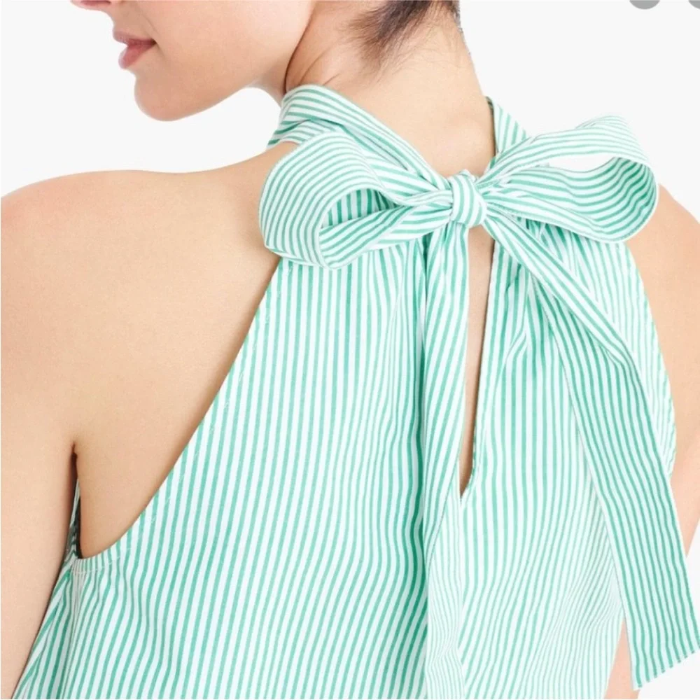 Jcrew striped tie-neck top - Picture 2 of 5